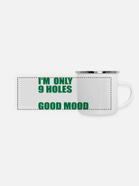 Golf - Panorama Emaille-Tasse - Weiß