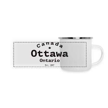 Ottawa 1867 Emblem Vintage - Panoramic Camper Mug - white - Front