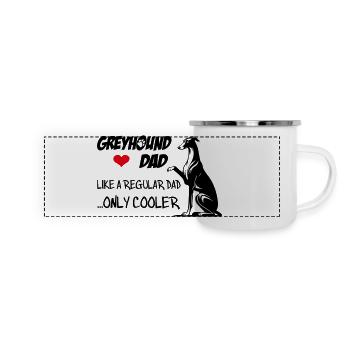 Greyhound Dad - Panoramic Camper Mug - white - Front