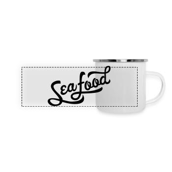 Fruits de mer - Mug panoramique émaillé - blanc - Devant