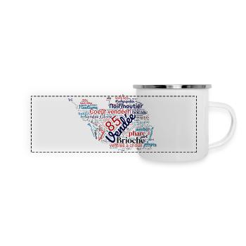 Fier d’être Vendéen – Cœur en Vendée - 85 - Mug panoramique émaillé - blanc - Devant