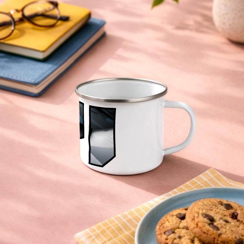 Futuristic Techno Abstract Pattern Panoramic Camper Mug