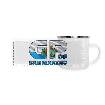 san_marino_gp - Panorama Emaille-Tasse - Weiß - Vorne