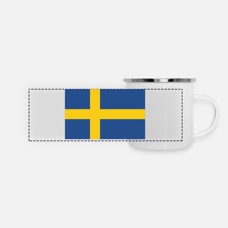 schweden - Mug panoramique émaillé - blanc