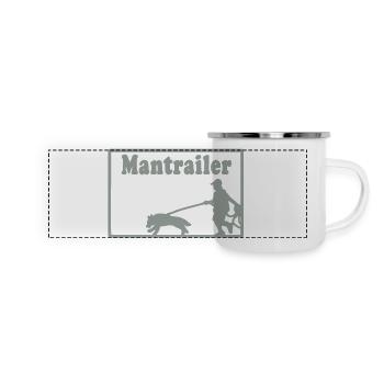mantrailer_motiv - Panorama Emaille-Tasse - Weiß - Vorne