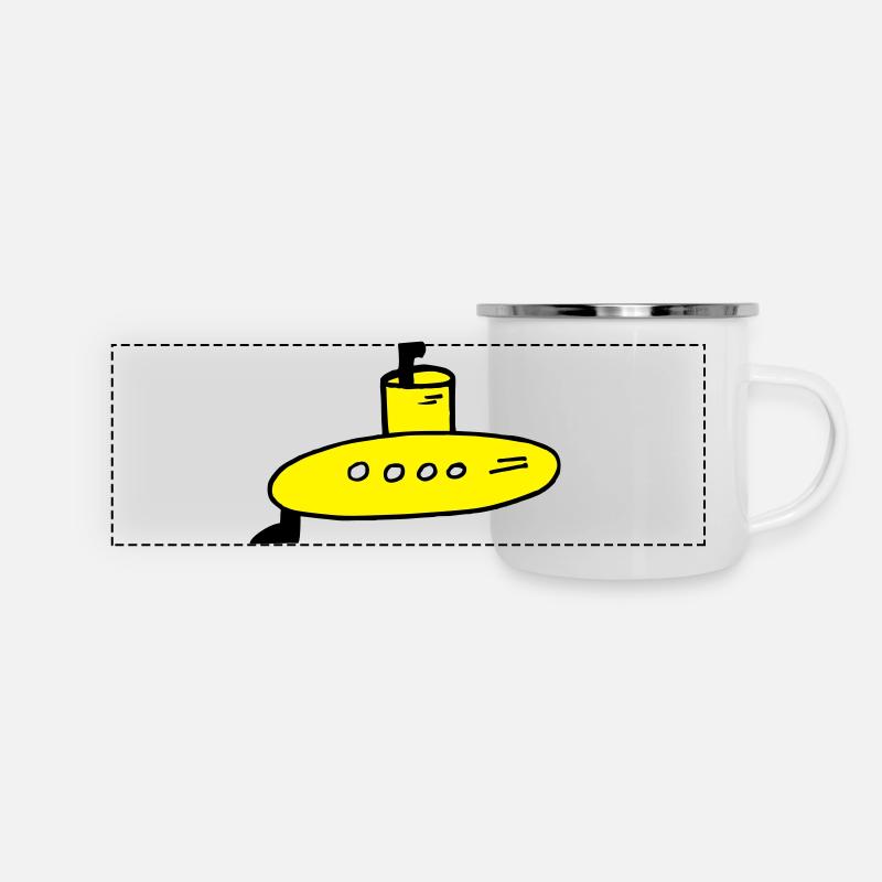 Submarine - Panorama Emaille-Tasse - Weiß