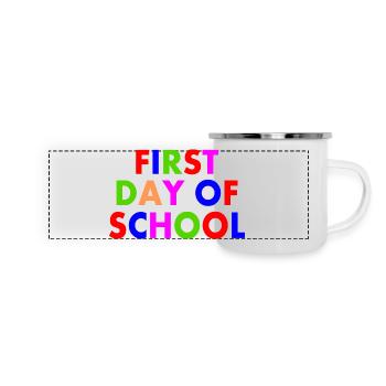 First day of school - Panoramic Camper Mug - white - Front