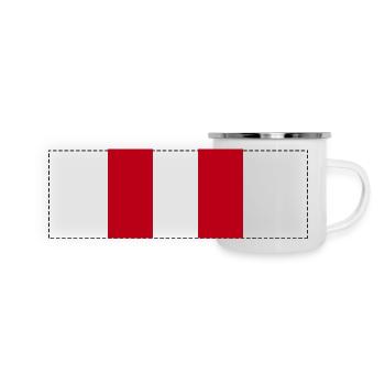 Peru National Flag - Panoramic Camper Mug - white - Front