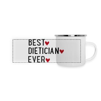 Conseils nutritionnels - Mug panoramique émaillé - blanc - Devant