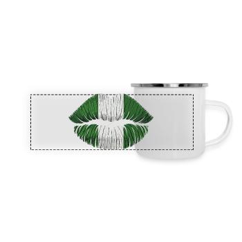 Kuss Nigeria - Panorama Emaille-Tasse - Weiß - Vorne