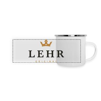 Logo original de la famille Lehr - Mug panoramique émaillé - blanc - Devant