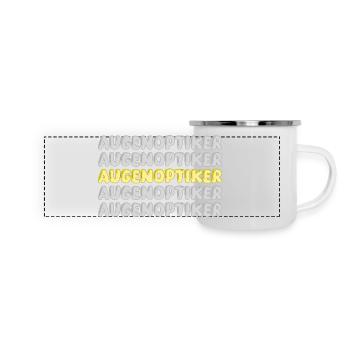 Opticien de travail - Mug panoramique émaillé - blanc - Devant