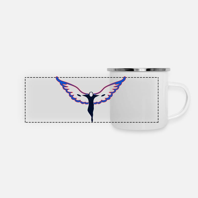 Wing Hero Silhouette - Panoramic Camper Mug - white