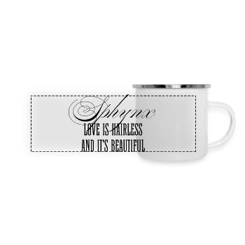 Beautiful Sphynx Cat Love  - Panoramic Camper Mug - white - Front