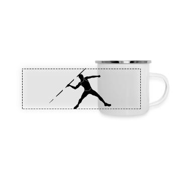 Javelin thrower - Panoramic Camper Mug - white - Front