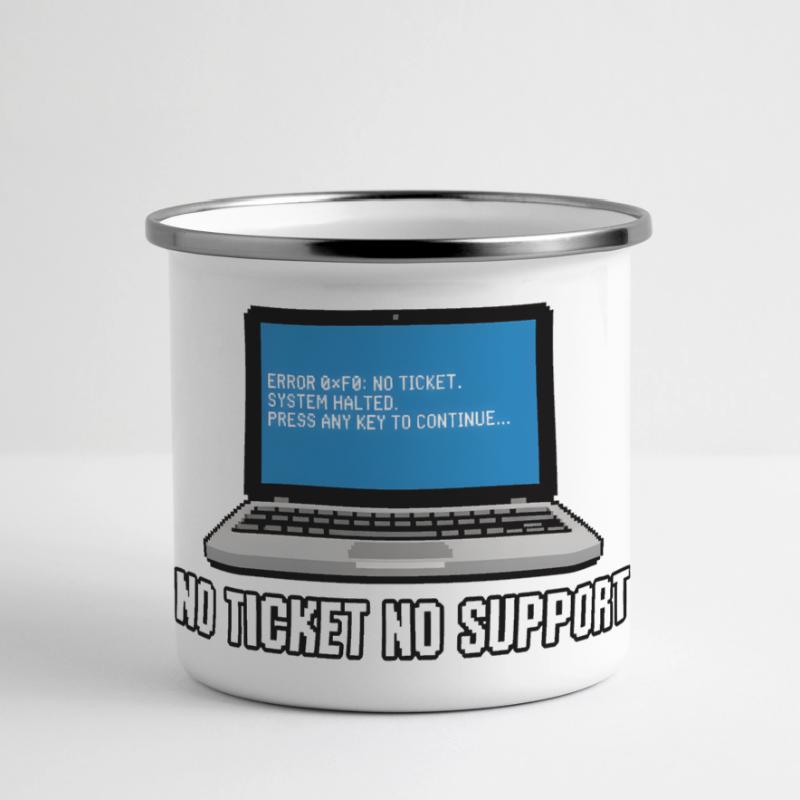 No Ticket No Support Admin IT-Support Spruch Panoramic Camper Mug