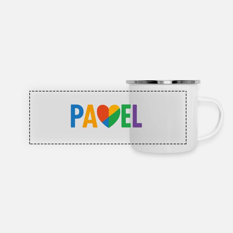 Padel Heart Colorful Logo - Panoramic Camper Mug - white