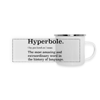 Hyperbole definition - Panoramic Camper Mug - white - Front