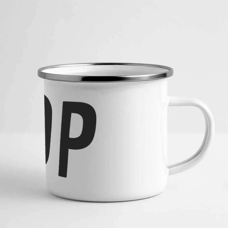 Top oder Bottom Panorama Emaille-Tasse