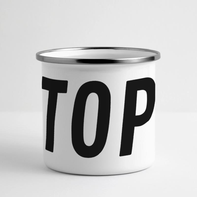 Top oder Bottom Panorama Emaille-Tasse