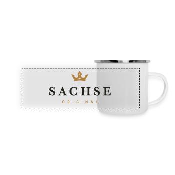 Sachse Original Logo de la famille - Mug panoramique émaillé - blanc - Devant