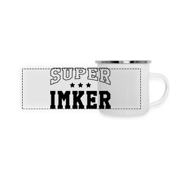 Apiculteur / Apicultrice / Abeille / Nature / Bio - Mug panoramique émaillé - blanc - Devant