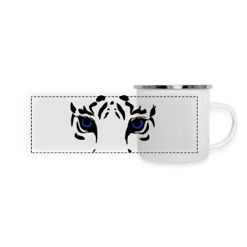 tiger head - Panoramic Camper Mug - white - Front