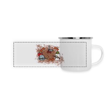 Schere, Stein, Papier Rock, Paper, Scissors - Panoramic Camper Mug - white - Front