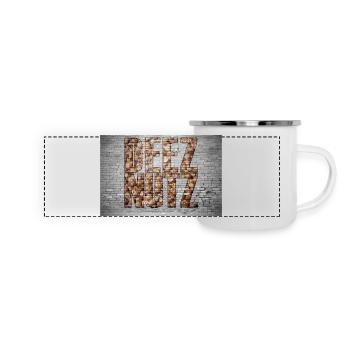 Deez Nutz Graffiti - Panorama Emaille-Tasse - Weiß - Vorne