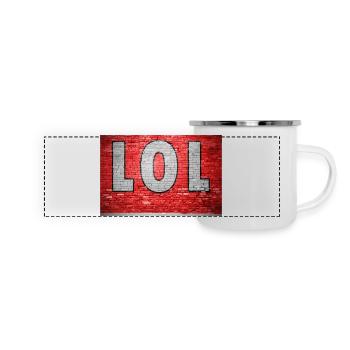 Lol Brick Wall Graffiti - Panoramic Camper Mug - white - Front