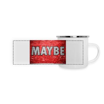 Maybe Brick Wall Graffiti - Panoramic Camper Mug - white - Front