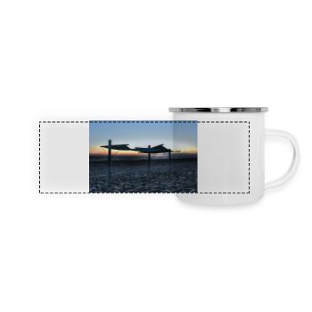Empty beach - Panoramic Camper Mug - white - Front