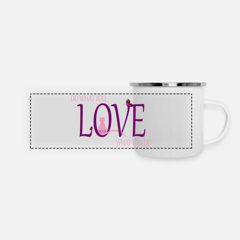 Faites ce que vous aimez - Mug panoramique émaillé - blanc