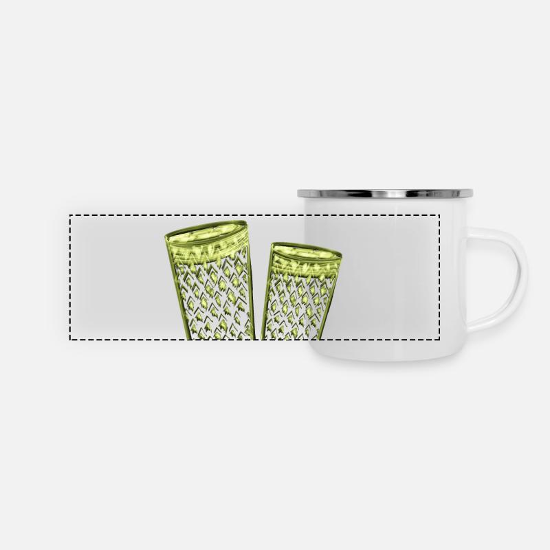 Ribbed for apple wine Ebbelwoi Äppler - Panoramic Camper Mug - white