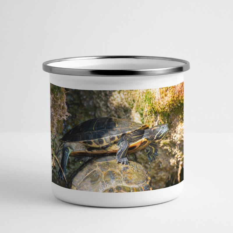 Gelbbauch-Slider Trachemys scripta scripta Panorama Emaille-Tasse
