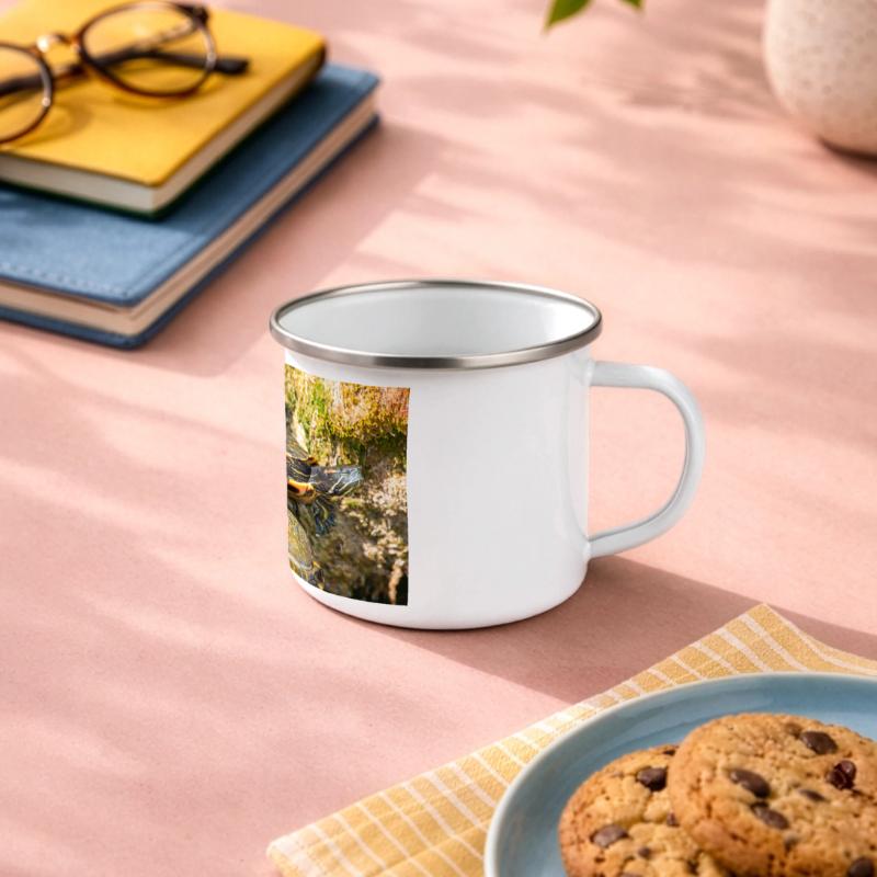 Gelbbauch-Slider Trachemys scripta scripta Panorama Emaille-Tasse
