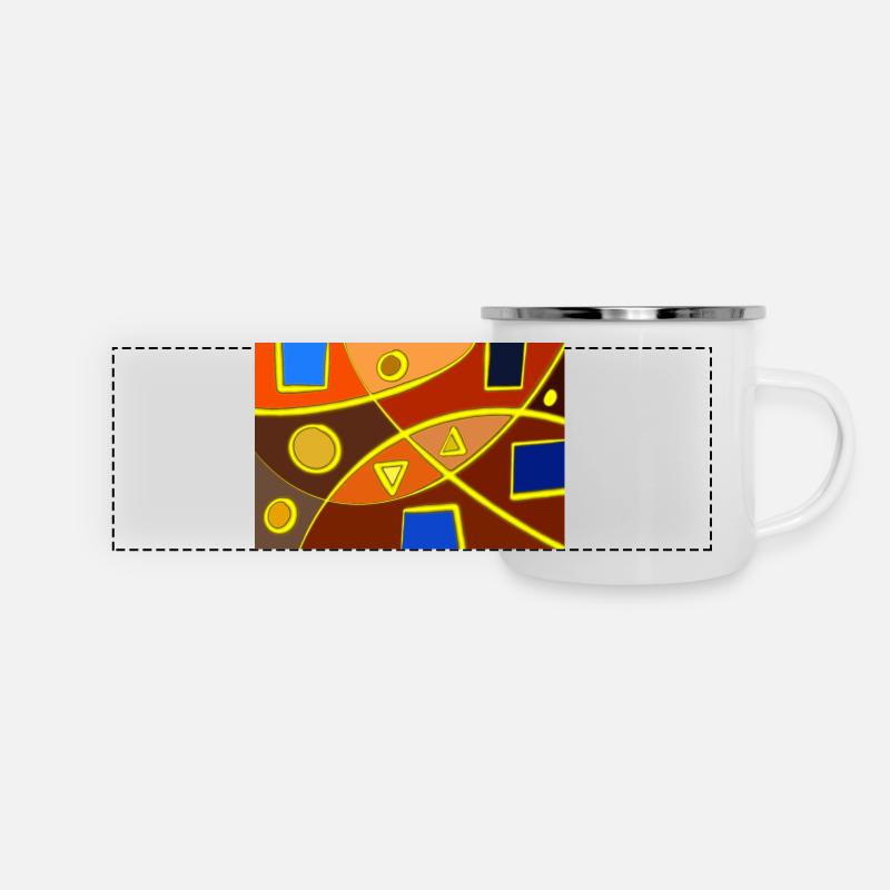 Shapes Abstract - Panoramic Camper Mug - white