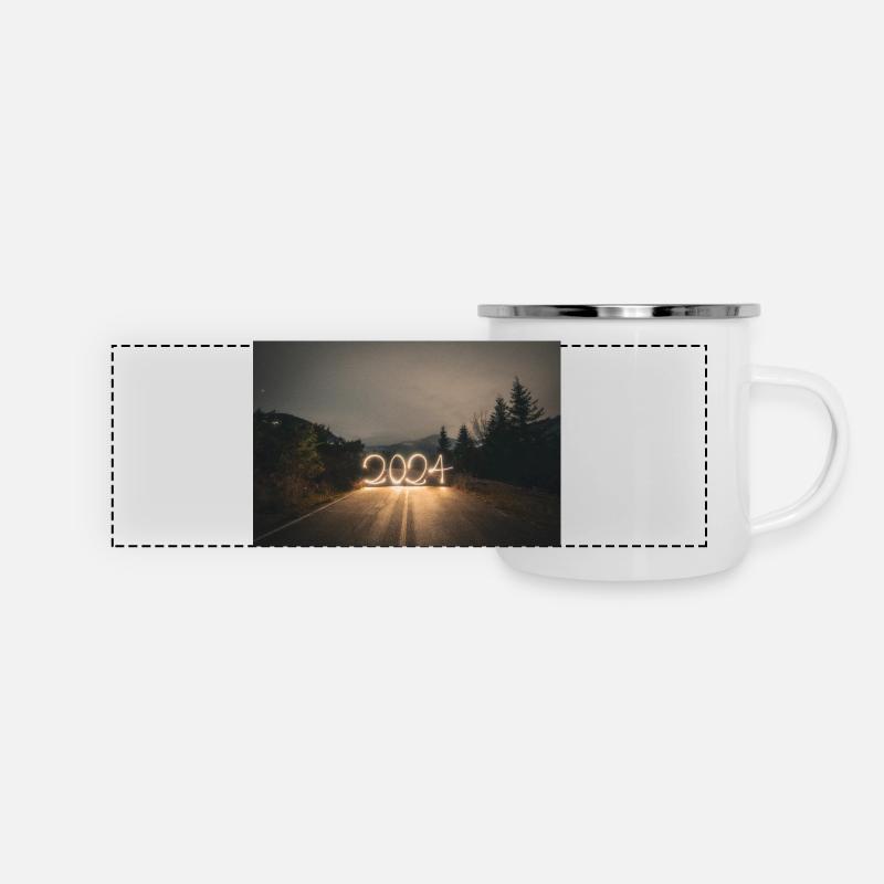 Year 2024 lightpaint - Panoramic Camper Mug - white