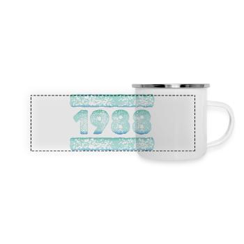 1988 - Panorama Emaille-Tasse - Weiß - Vorne