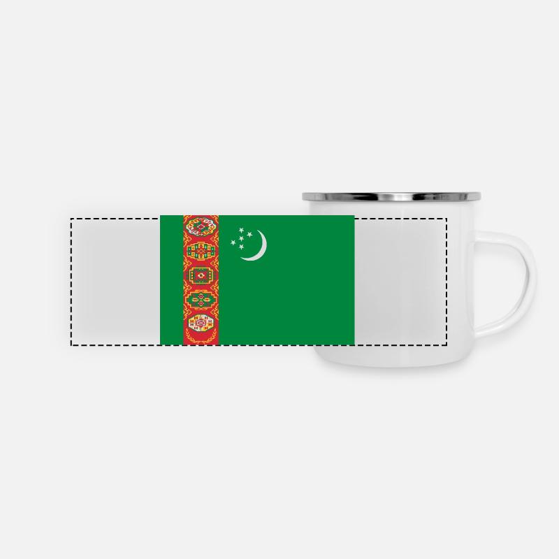 Turkménistan - Mug panoramique émaillé - blanc