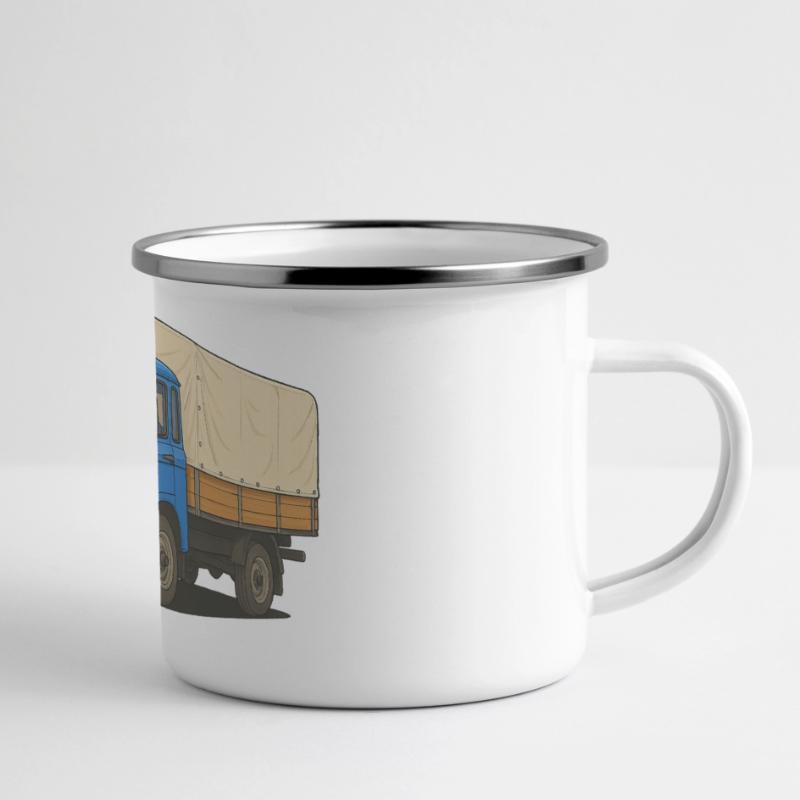 Ost-Pritsche Panorama Emaille-Tasse