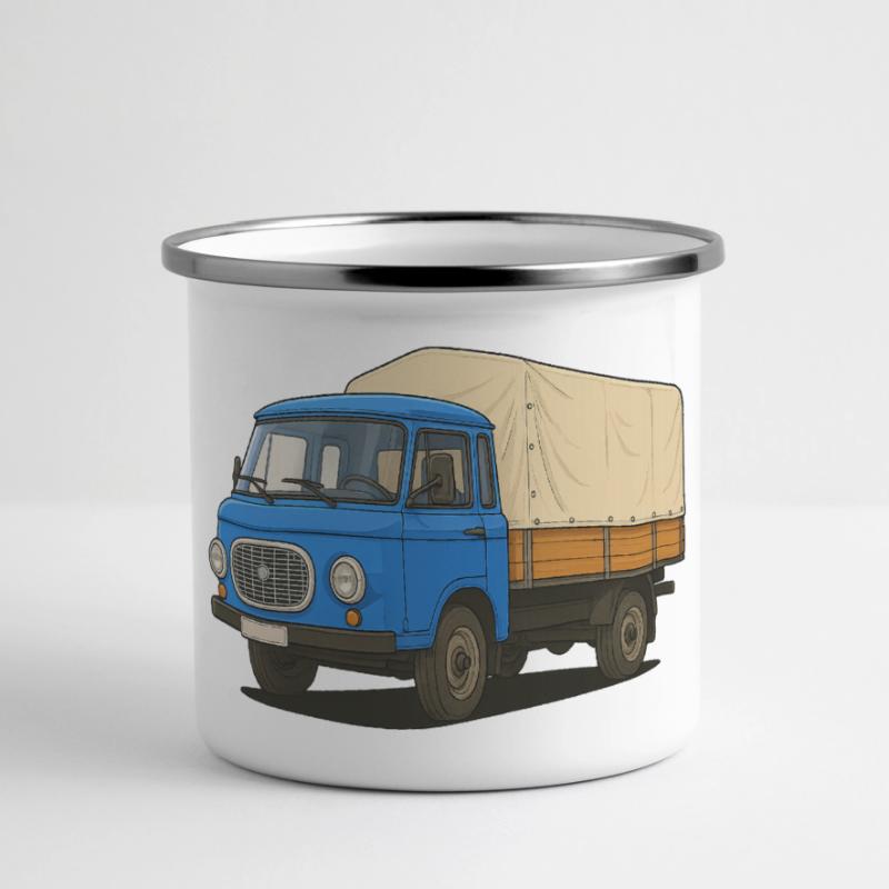 Ost-Pritsche Panorama Emaille-Tasse