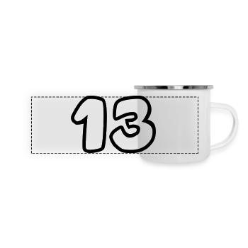 13 - Mug panoramique émaillé - blanc - Devant