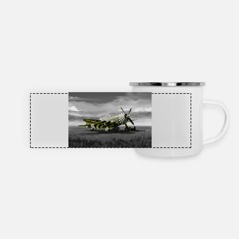 Thunderbolt P-47 - Mug panoramique émaillé - blanc