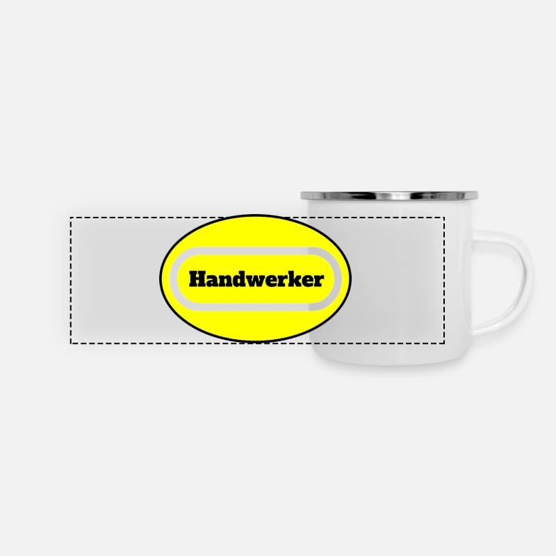 Craftsman Motif with Color Effect - Panoramic Camper Mug - white