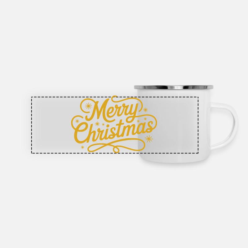 Merry Christmas - Panoramic Camper Mug - white