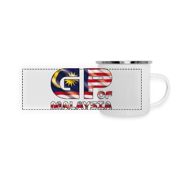 malaysia_gp - Panorama Emaille-Tasse - Weiß - Vorne
