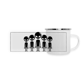Équipe des étrangers - Mug panoramique émaillé - blanc - Devant