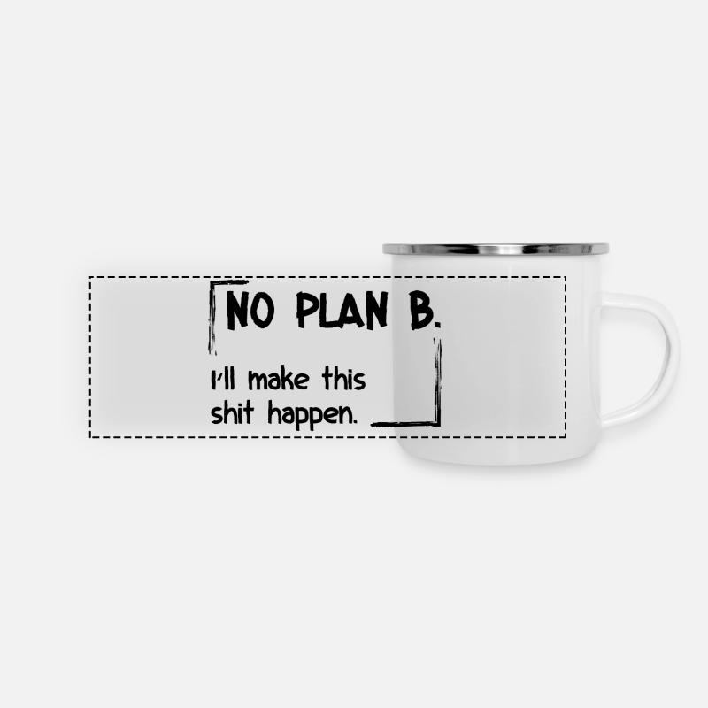 No Plan B. I'll make this shit happen - Panoramic Camper Mug - white