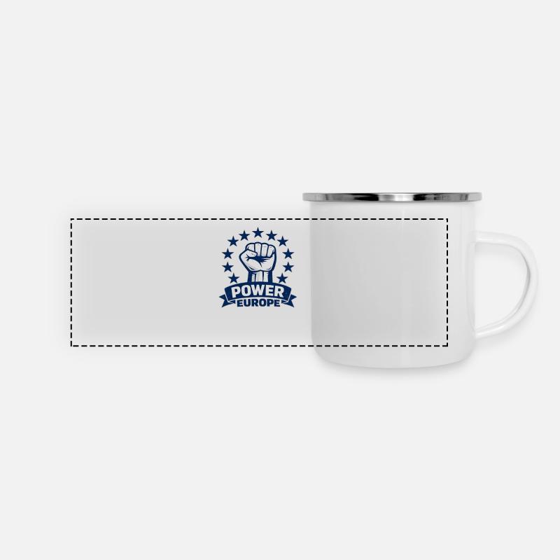Kraft Europe Fists Banner - Panoramic Camper Mug - white